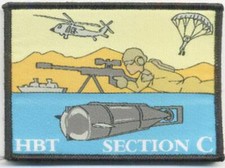 COMMANDO MARINE / HUBERT SECTION C - 9 x 6,5 cm - tissu