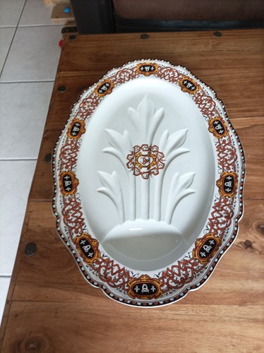 Grand plat gien ancien - 57, cm