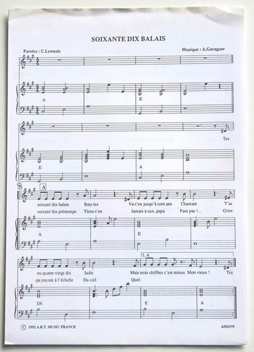 Partition sheet music serge - partition,