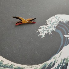 Bijou ancien Broche cigogne