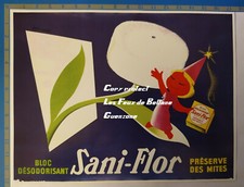 SANI FLOR DESODORISANT  illustration SAINT GENIES  publicité advert 