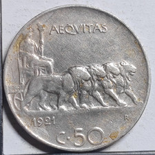 50 Centesimi 1921 R tranche