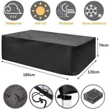 Housse de Protection pour Table de Jardin Étanche 180x120x74cm Bâche Polyester