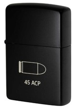 Briquet à huile Zippo CERAKOTE BULLET 45ACP revêtement Cerakote noir neuf cadeau