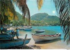 Guadeloupe - Les Saintes - Terre de Haut - Bateaux de pêche au fond du Curé - CP