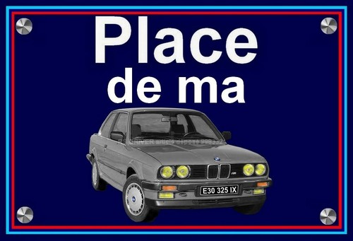 Plaque place bmw e - ", 30