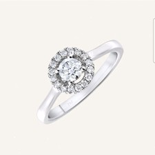 Bague diamant or blanc 18k