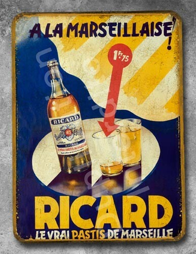 Plaque métal vintage - , ricard