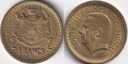 Francs 1945 monaco - francs,