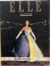 ELLE Magazine n°286 du 21 Mai 1951 ancienne revue de mode sur Les Champs-Elysées