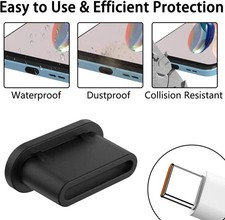 Lot 5 Bouchons Anti-Poussière USB Type-C Silicone – Protège Port USB