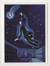 carte double de voeux  "Le Chasseur d'étoiles "    dessin  PEYNET