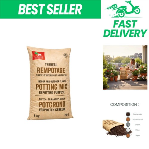 Terreau rempotage 20l - terreau,