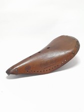 Selle Ancienne CUIR WHITE STAR Vélo Ancien