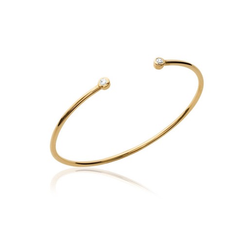 Bracelet jonc ouvert zirconium - jonc,