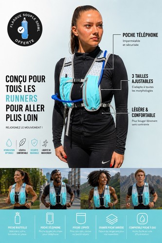 Gilet hydratation running - gilet,