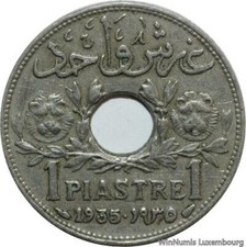 V8459 S French Colony 1 Piastre 1 Qirsh Etat Lion 1935 Paris -> Make offer