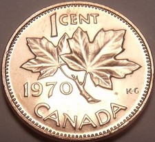 Gem Unc Canada 1970 Maple Leaf Cent~We Have Canadian Coinage~Free Shipping