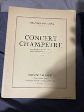 FRANCIS POULENC CONCERT CHAMPETRE  CLAVECIN PIANO ORCHESTRE 1973