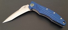 Couteau Fox Extrême Invader Lame acier 440C ITALY 381S - 19,5 cm - Anodisé Bleu
