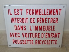 plaque emaillée VOITURE