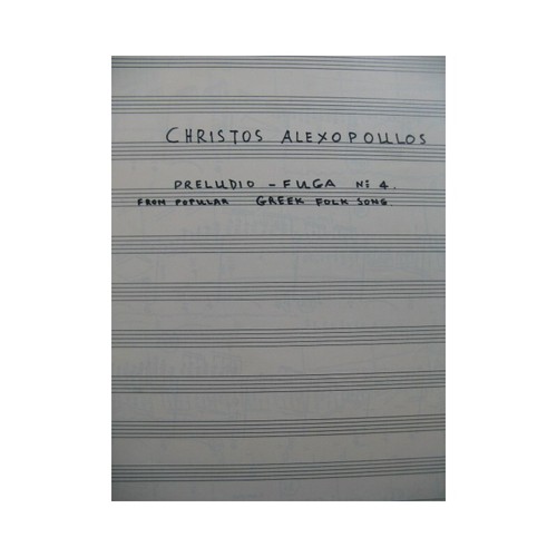 Alexopoulos christos preludio - alexopoulos,
