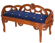 Banquette Française En Acajou Style Boudoir 130 Cm Canapé Lit
