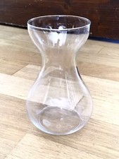 VASE À JACINTHE BULBE FLEURS EN VERRE TRANSPARENT Hauteur 14,5 cm TB ÉTAT
