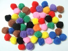 50 pompons ronds 26mm peluches