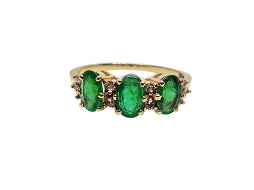 18k émeraude bague haute - 18k,