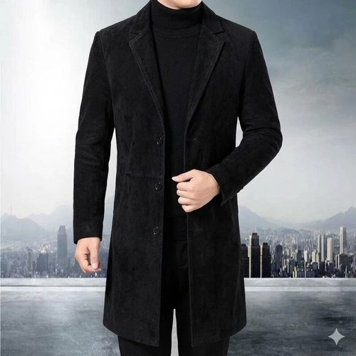 Neuf homme noir cuir daim - neuf,