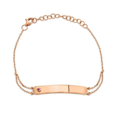 14k rose rubis bracelet - 14k,