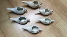 Ancien Canard biberon malade tasse à bec FAIENCE / CERAMIQUE médecine - LOT X4