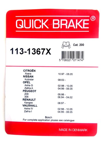 Quick brake 113 1367x - kit, pour
