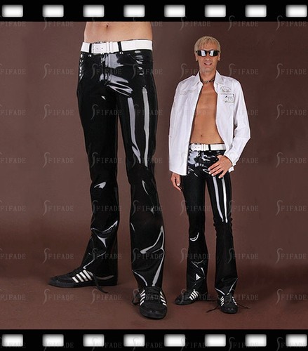Latex flared jeans fashionable - flared,