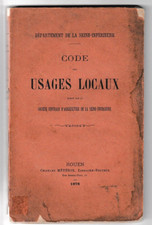 CODE USAGES LOCAUX DE LA