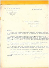 THIERS (63) IMPRIMERIE PRESSE / REVUE "LA VIE DE LA COUTELLERIE" en 1931