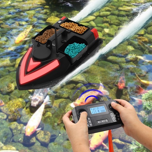 Bait boat with depth sounder - boat,