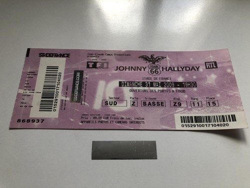 Johnny hallyday billet - hallyday, du