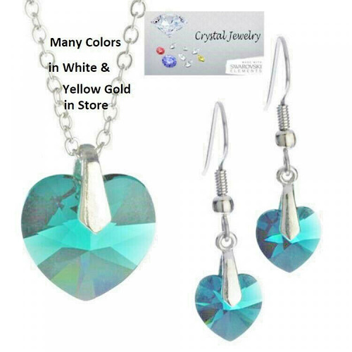 Bijoux ensemble cristal - bijoux, vert