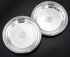 Gustave ODIOT : Prestigieuse Paire de Dessous de Bouteille en Argent massif