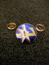 Pin's Rond Crosse Hockey Étoile Bleu - Pins Pin 43 bis