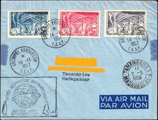 TAAF Lettre 1957 Y&T n°8, 9