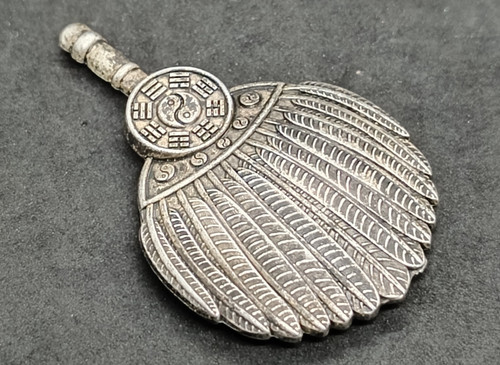 Ancien éventail plumes - ancien,