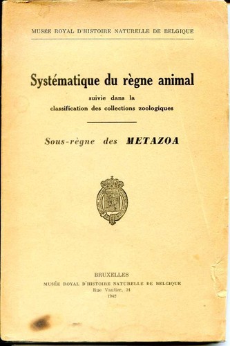 Systematique regne animal - systematique, du