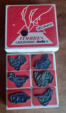 Tampon ancien caoutchouc "Studia" La basse cour
