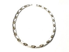 Bijou collier acier bicolore