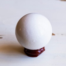 Boule jade blanc 50mm - blanc,
