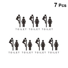  7 Pcs Stickers Wc Abattant