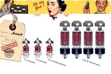 Guitar Amp Tubes set: Marshall 2555 /x Silver Jubilee selected ECC83s + EL34s